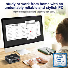 Load image into Gallery viewer, Beelink Mini PC 4 Cores 8th with Intel Core i5 8279U (up to 4.1GHZ) 16GB DDR4 RAM 512GB NVMe M.2 SSD Mini Desktop Computer Win 10 Pro Support 4K Dual HDMI, WiFi, BT5.0, 4USB3.0, Auto Power On