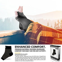 Load image into Gallery viewer, SB SOX Compression Foot Sleeves for Men & Women - BEST Plantar Fasciitis Socks for Plantar Fasciitis Pain Relief, Heel Pain, and Treatment for Everyday Use with Arch Support (Black, Medium)