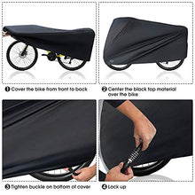Load image into Gallery viewer, Puroma Bike Cover Outdoor Waterproof Bicycle Covers Rain Sun UV Dust Wind Proof with Lock Hole for Mountain Road Electric Bike, XXL (Basic Black)