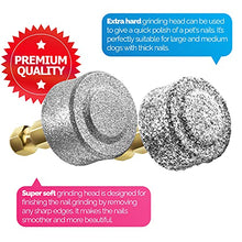 Load image into Gallery viewer, LuckyTail Dog Nail Grinder Replaceable Extra Hard & Super Soft Grinding Heads – Diamond Tips for Professional Pet Claw Trimmer and Grooming Tool Kit – (Pack of 2)