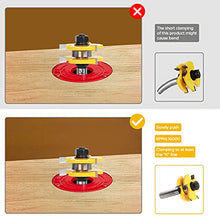 Load image into Gallery viewer, TOOLDO Tongue and Groove Router Bit & Reversible Finger Joint Router Bit, Jointing Bit Set 1/2 Inch Shank Set (Pack of 3). Parallel Angle Joint Set, for Hardwood Floor