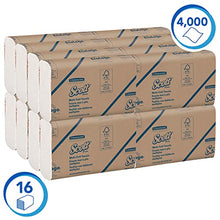 Load image into Gallery viewer, Scott Essential Multifold Paper Towels (01804) with Fast-Drying Absorbency Pockets, White, 16 Packs / Case, 250 Multifold Towels / Pack