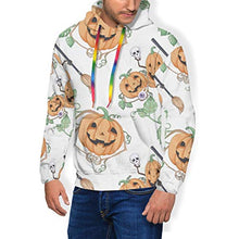 Load image into Gallery viewer, Befectar Men Athletic 3D Pattern Print Pullover Sweatshirt Drawstring Funny Evil Pumpkins (2) Super Hoodie Sports Outwear for Cycling Fishing Sports