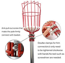 Load image into Gallery viewer, COCONUT Fruit Picker Tool, Fruit Picker with Basket and Pole Easy to Assemble & Use Fruits Catcher Tree Picker for Getting Fruits(5ft)