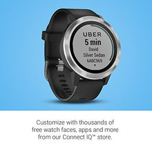 Load image into Gallery viewer, Garmin 010-01769-01 Vivoactive 3, GPS Smartwatch with Contactless Payments and Built-In Sports Apps, Black with Silver Hardware