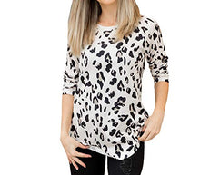Load image into Gallery viewer, Tickled Teal Women's 3/4 Sleeve Leopard Top (Small, Leopard Print)