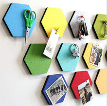 Load image into Gallery viewer, VANCORE Felt Tile Board Hexagon Push Pin Board for Wall Decor Self Adhesive Wall Bulletin Boards for Notes,Pictures,Photos,Memo, Office and Home Decor 5.1x5.8In, 8 Pcs/set
