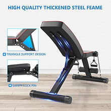 Load image into Gallery viewer, Dripex Adjustable Folding Weight Bench (2020 Upgraded Version), 330lbs Capacity Decline Incline Bench Press Workout Bench for Strength Training Home Gym