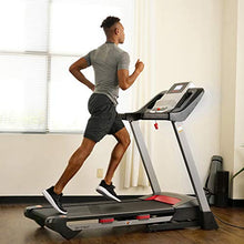 Load image into Gallery viewer, Sunny Health & Fitness Electric Folding Treadmill with LCD and Pulse Monitor, 265 LB Max Weight, Tablet Holder, Bluetooth Speakers and USB Charging - SF-T7917,Black