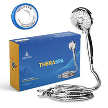 Load image into Gallery viewer, AquaBliss TheraSpa Hand Shower – 6 Mode Massage Shower Head with Hose High Pressure to Gentle Water Saving Mode - 6.5 FT No-Tangle Handheld Shower Head with Extra Long Hose & Adj. Mount | Chrome