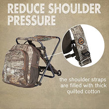 Load image into Gallery viewer, TIMBER RIDGE 3 in 1 Cooler Backpack Foldable Fishing Chair with Cooler Bag, Compact Lightweight and Portable for Outdoor, Camping, Hiking(CAMO)