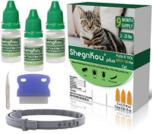 Load image into Gallery viewer, Cat Flea and Tick Treatment and Prevention, Effective Spot-On Made with Natural Formula, 2-25 lbs, (9 Month Supply)