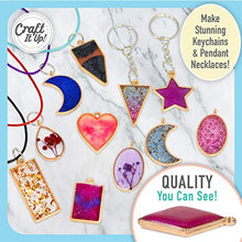 Load image into Gallery viewer, Resin Kit by Craft It Up! - Complete Starter Jewelry Making Resin Kit for Beginners - All Inclusive Craft Resin Starter Kit - Epoxy Resin Kit with Molds, Charms, Dyes & Dry Flowers Included - Gift Set