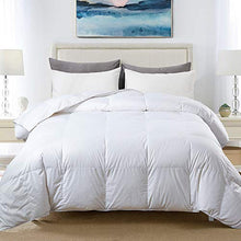 Load image into Gallery viewer, Cosybay 100% Cotton Quilted Down Comforter White Goose Duck Down and Feather Filling – All Season Duvet Insert or Stand-Alone – King Size (106×90 Inch)