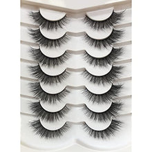 Load image into Gallery viewer, Pooplunch False Eyelashes Wispy Cat Eye Faux Mink Lashes 7 Pairs Natural 8D Fluffy Volume Fake Mink Eyelash Multipack