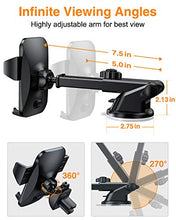 Load image into Gallery viewer, VANMASS Universal Car Phone Mount,【Patent & Safety Certs】 Upgraded Handsfree Stand, Phone Holder for Car Dashboard Windshield Vent, Compatible iPhone 13 12 11 Pro Max Xs XR X 8, Galaxy s20 Note 10 9