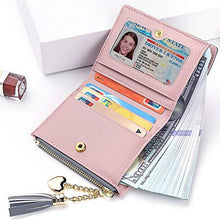 Load image into Gallery viewer, Wallet for Women Small Compact Wallet Bifold, RFID Wallet Credit Card Holder Mini Bifold Pocket Wallet (Black)
