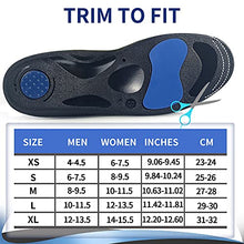 Load image into Gallery viewer, PCSsole Orthotic High Arch Support Insoles, Comfort Gel Work Boot Insert for Flat Feet, Plantar Fasciitis, Feet Pain, Heel Spur Pain,Metatarsalgia,Over Pronation for Men and Women(26cm)