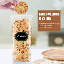 Load image into Gallery viewer, PRAKI Airtight Food Storage Container Set, 16 Pcs BPA Free Plastic Dry Food Canisters for Kitchen Pantry Organization and Storage Ideal for Cereal, Flour & Sugar - Labels, Marker(Black)