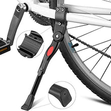 Load image into Gallery viewer, LERTREE Bicycle Kickstand Aluminum Alloy Kickstand Adjustable Bike Side Stand Cycling Accessories (Black)