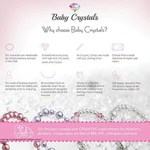 Load image into Gallery viewer, Baby Crystals Delicate Sterling Silver Bracelets for Girls with Rosaline European Simulated Pearls, Elegant Girls Jewelry, Pearl Bracelet for Birthday Gifts Flower Girls