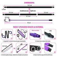 Load image into Gallery viewer, Viajero Pilates Bar Kit for Portable Home Gym Workout - 2 Latex Exercise Resistance Band - 3-Section Sticks - All-in-one Strength Weights Equipment for Body Fitness Squat Yoga with E-Book & Video