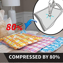 Load image into Gallery viewer, Storage Master 12 Vacuum Storage Bags, Space Saver Bags, 12-Pack (3 Jumbo, 3 Large, 3 Medium, 3 Roll-Up) with Hand Pump (12-Combo)