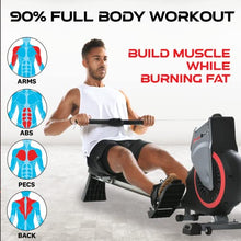 Load image into Gallery viewer, Air & Magnetic Rowing Machine with On Demand Coaching|14 Levels Dual Resistance| by Fitness Reality