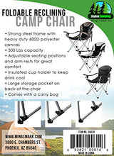 Load image into Gallery viewer, Stylish Camping Black/White Folding Reclining Outdoor Sports Camping Chair 36028