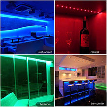 Load image into Gallery viewer, PHOPOLLO LED Strip Lights, 16.4FT Waterproof 5050 150LEDs RGB Flexible LED Lights for Bedroom with 44-Key IR Remote Controller and 12V Power Supply, Ideal for House and Holiday Decoration