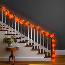 Load image into Gallery viewer, Thanksgiving Decorations Lighted Fall Garland, Fall Maple Leaves String Lights for Indoor Outdoor Total 32 ft 100 LED Maple Leaves Light,Halloween String Lights Fall Decor for Home Holiday