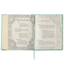 Load image into Gallery viewer, KJV Holy Bible, My Promise Bible, Faux Leather Hardcover w/Bible Tabs, Coloring Stickers, Ribbon Markers, King James Version, Teal