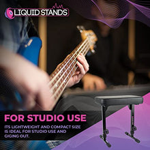 Load image into Gallery viewer, Liquid Stands Piano Bench Adjustable Stool – Music Keyboard Bench Seat for Piano Keyboard Stand with Black Padded Cushion for Musicians Piano Stool Chair (PU Leather)