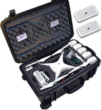 Load image into Gallery viewer, Case Club Pre-Cut Waterproof Drone Case with Wheels, Extension Handle & 2 Moisture Absorbing Silica Gel - Fits DJI Phantom 4 (Propellers On)