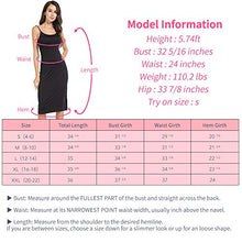 Load image into Gallery viewer, MANCYFIT Full Slip Dress for Women Spaghetti Strap Under Cami Slit Soft Sleeveless Nightgowns Black X-Large