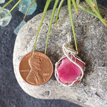 Load image into Gallery viewer, Raw Pink Real Ruby Crystal Pendant Necklace - 18 Inch Sterling Silver - July Genuine Birthstone Birthday Women's Jewelry Vintage Gift Idea