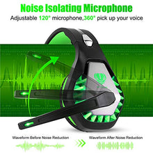 Load image into Gallery viewer, ENVEL Noise Cancelling Gaming Headset with 7.1 Surround Sound Stereo for PS4/Nintendo eShop Switch,Omnidirectional Microphone Vibration LED Light Compatible with Mac/PC/Laptop/Mac/PS3 Camo (Green)