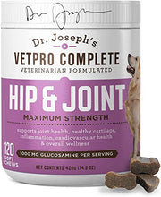 Load image into Gallery viewer, VetPro Dog Hip and Joint Supplement - Pain and Inflammation Relief Chews with Glucosamine, Chondroitin, MSM, Turmeric, Vitamin C, Omega 3 - Treats Hip Dysplasia, Arthritis - Dogs Chewable Supplements
