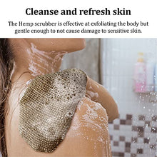 Load image into Gallery viewer, Natural Back Scrubber for Shower for Men and Women - Set of Hemp Back Washer & Exfoliating Glove for Body- Long Back Sleeve with Scrub Mitten for Deep Cleaning & Skin Relax