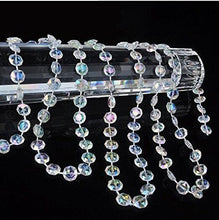 Load image into Gallery viewer, 99FT(30M) Acrylic Diamond Garland Strands Crystal Beads Curtain Wedding DIY Party Decor