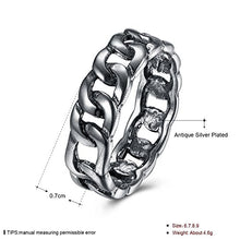 Load image into Gallery viewer, Classical Antique Silver Band Rings Jewelry Birthday Gifts Presents Design for Women Anniversary Gifts