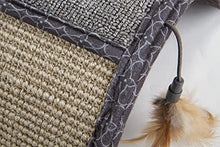Load image into Gallery viewer, SmartyKat Scratch Scroll with Feather Toy, Multi-Surface Sisal & Carpet Cat Scratcher, Interactive Scratching Outlet & Lounger