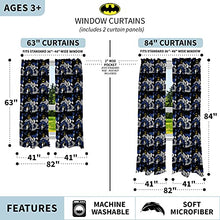Load image into Gallery viewer, Franco Kids Room Window Curtains Drapes Set, 82 in x 63 in, Batman