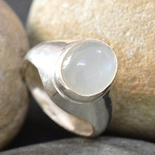 Load image into Gallery viewer, Choose Your Color Natural Gemstone Chakra Healing Ring Sterling Silver 5 Carat Handmade for Men Size 5-13