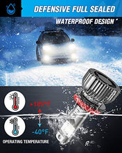 Load image into Gallery viewer, Nilight H11/H9/H8 LED Headlight Bulbs, H11 Low Beam Headlight Bulb 6500k H11 LED Bulb Cool White IP67