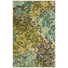Load image into Gallery viewer, Mohawk Home Aurora Radiance Aqua Abstract Floral Area Rug, 5'x8', Blue/Green