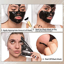 Load image into Gallery viewer, Blackhead Remover Mask Deep Cleansing Charcoal Black Mask Peel-Off Facial Mask for All Skin Types with Brush
