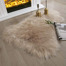 Load image into Gallery viewer, Ashler Soft Faux Sheepskin Fur Chair Couch Cover Beige Area Rug Bedroom Floor Sofa Living Room 2 x 3 Feet