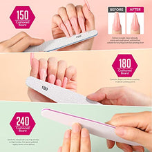 Load image into Gallery viewer, Nail File Buffer, Teenitor Gel nail file Set Professional Nail Buffer File Block Natural Manicure File Nail Polisher Washable Double Sided
