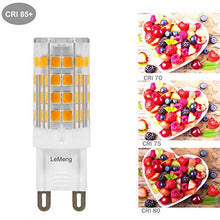 Load image into Gallery viewer, LeMeng G9 LED Light Bulbs 4W 400Lm 2700K Warm White, 40W Halogen Equivalent, AC 120V Bi-Pin G9 Base, Not Dimmable- 6 Pack,